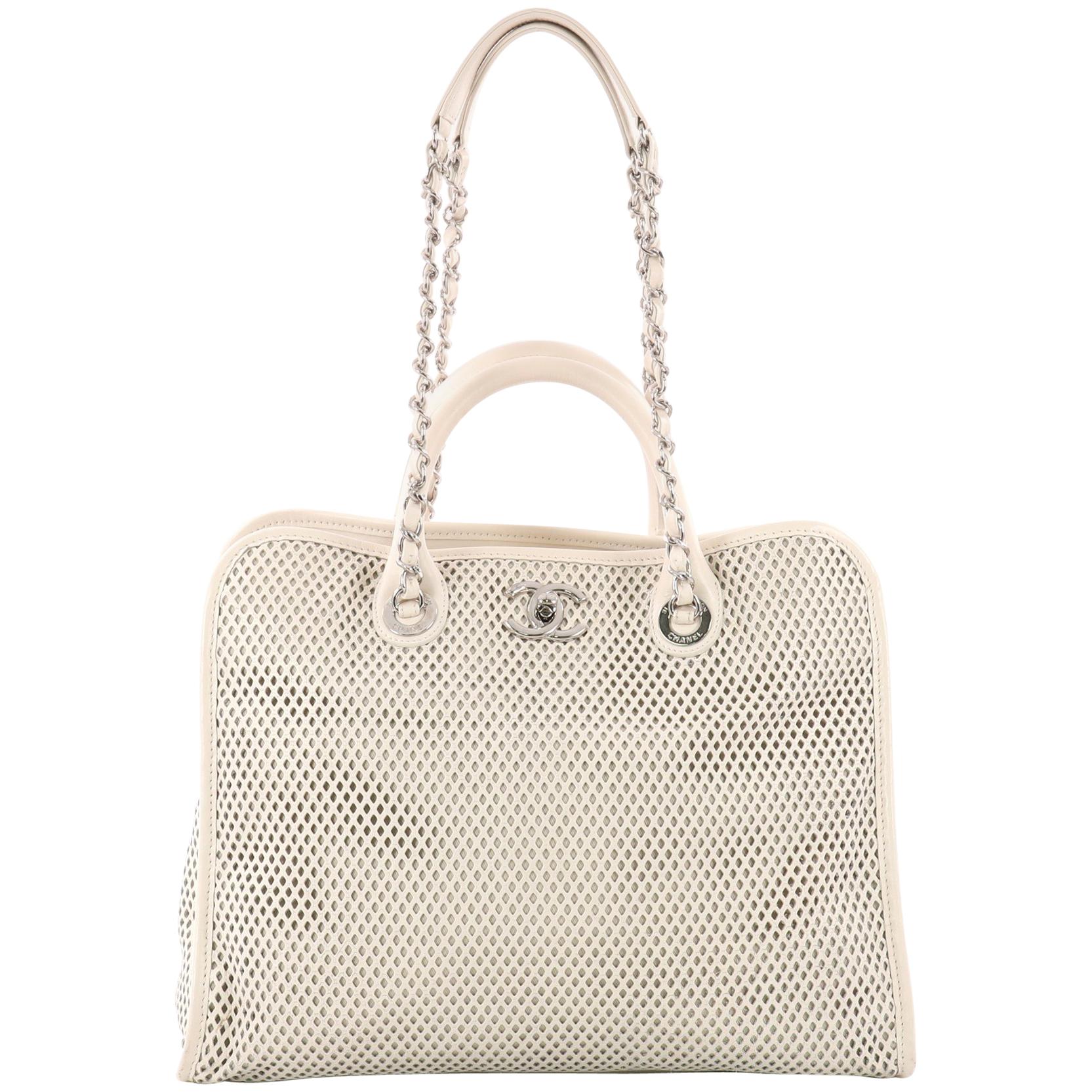 Chanel Up In The Air Convertible Tote Perforated Leather at 1stDibs