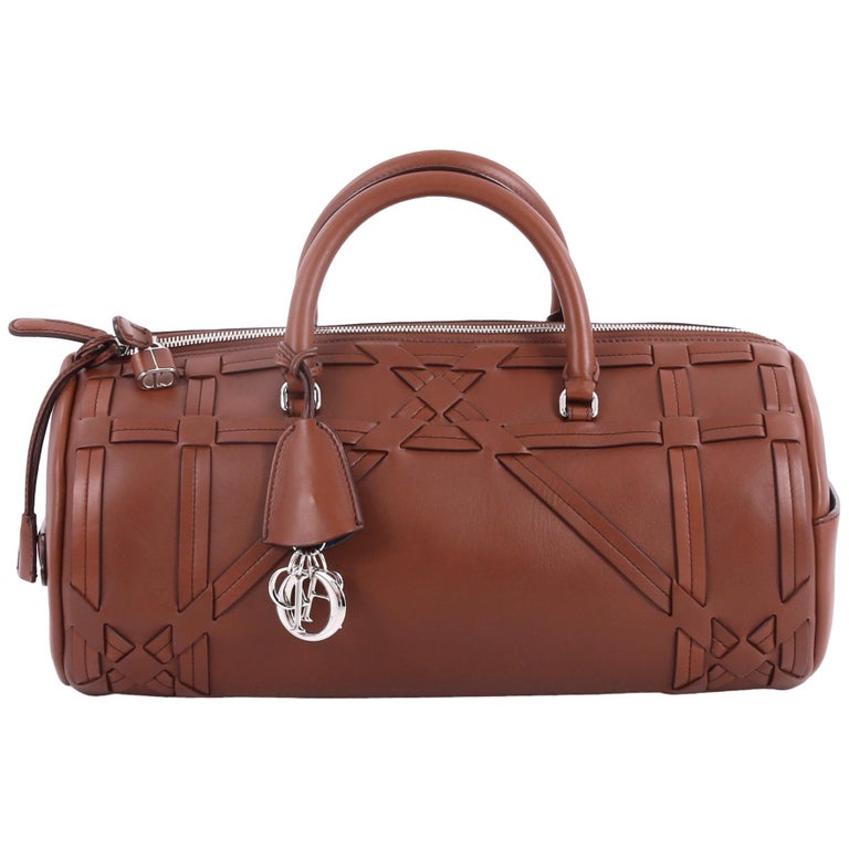 Christian Dior Connect Duffle Bag Giant Cannage Woven Leather at