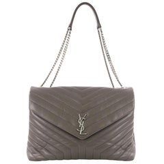 Saint Laurent LouLou Shoulder Bag Matelasse Chevron Leather Large