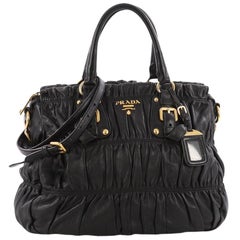 Prada Gaufre Convertible Tote Nappa Leather Medium