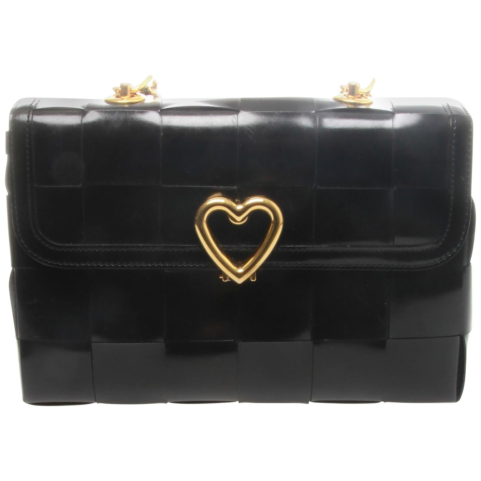 Moschino Love Moschino Intrecciato Leather Handbag  For Sale
