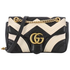 Gucci GG Marmont Leather Small Matelasse Flap Bag 