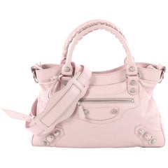 Balenciaga First Giant Studs Handbag Leather