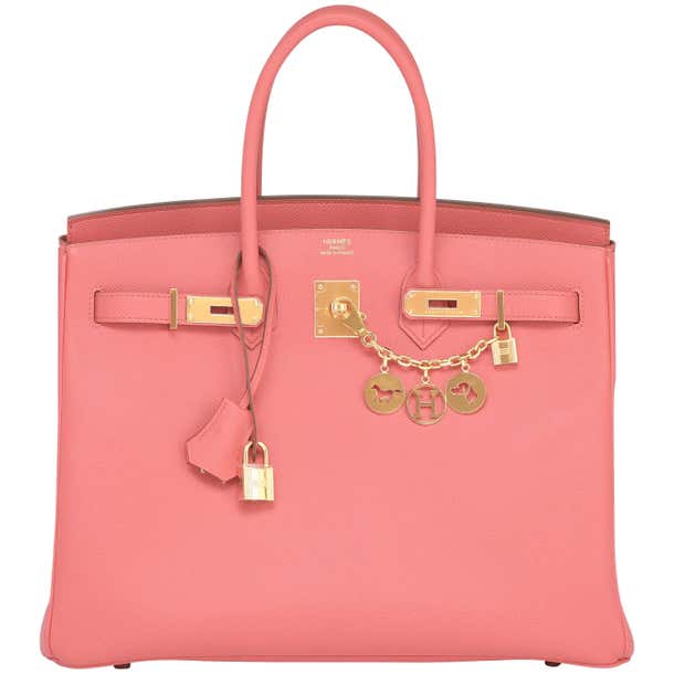 Hermes Flamingo Peach Pink Epsom Gold Hardware Birkin 35cm Bag at ...