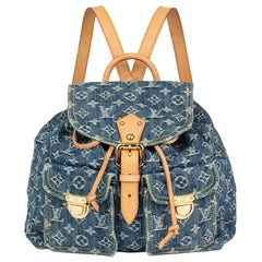 Authenticated Used Louis Vuitton LOUIS VUITTON Monogram Denim Sack Add GM  Backpack Rucksack Blue M95056 Sac A Dos 