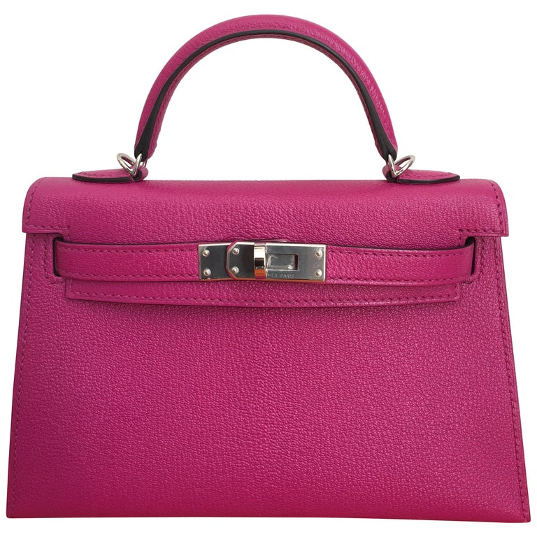 pink hermes mini kelly