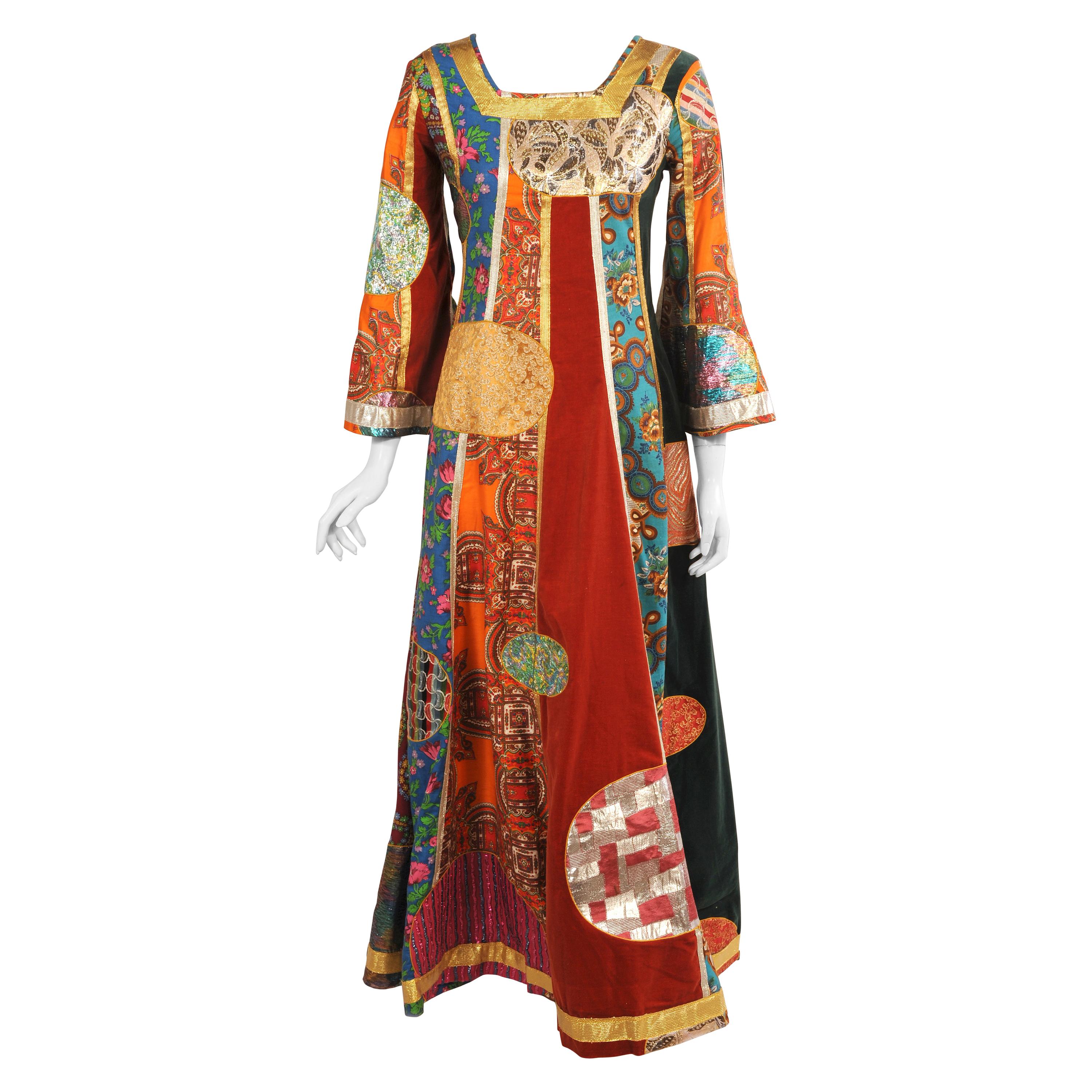 Giorgio di Sant Angelo Patchwork Klimt Dress in Multiple Museums, 1969