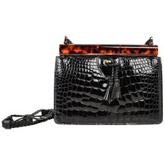 Tom Ford Bag Black Crocodile Tortoise Frame One of Two Created