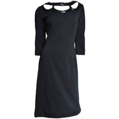 Robe Miss Ruth des années 1960 avec découpes perlées