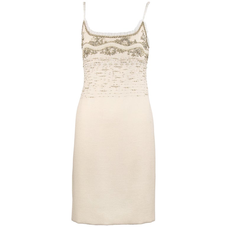 Oscar de la Renta Dress with Embroidery For Sale at 1stDibs