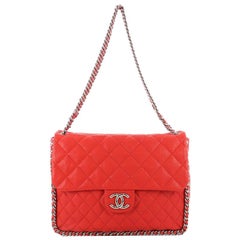 Chanel Chain Around Flap Bag Quilted Leather Maxi