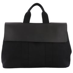 Hermes Valparaiso Handbag Toile and Leather MM 