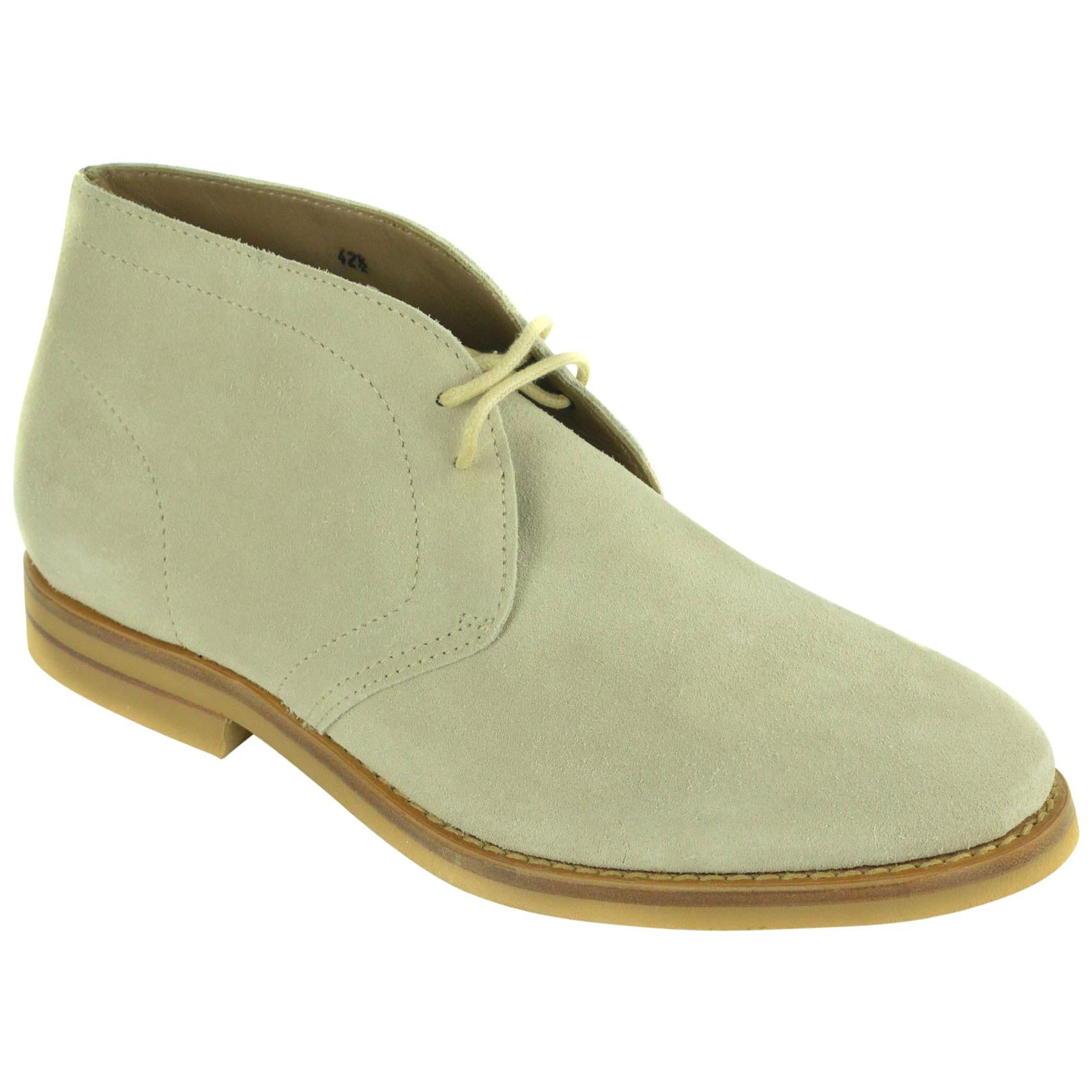 Brunello Cucinelli Mens Grey Suede Lace Up Desert Chukka Boots For Sale