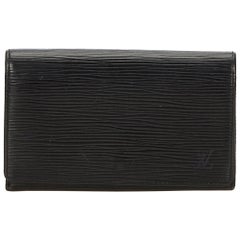 Louis Vuitton Black Epi Portefeuille Tresor Bifold Wallet