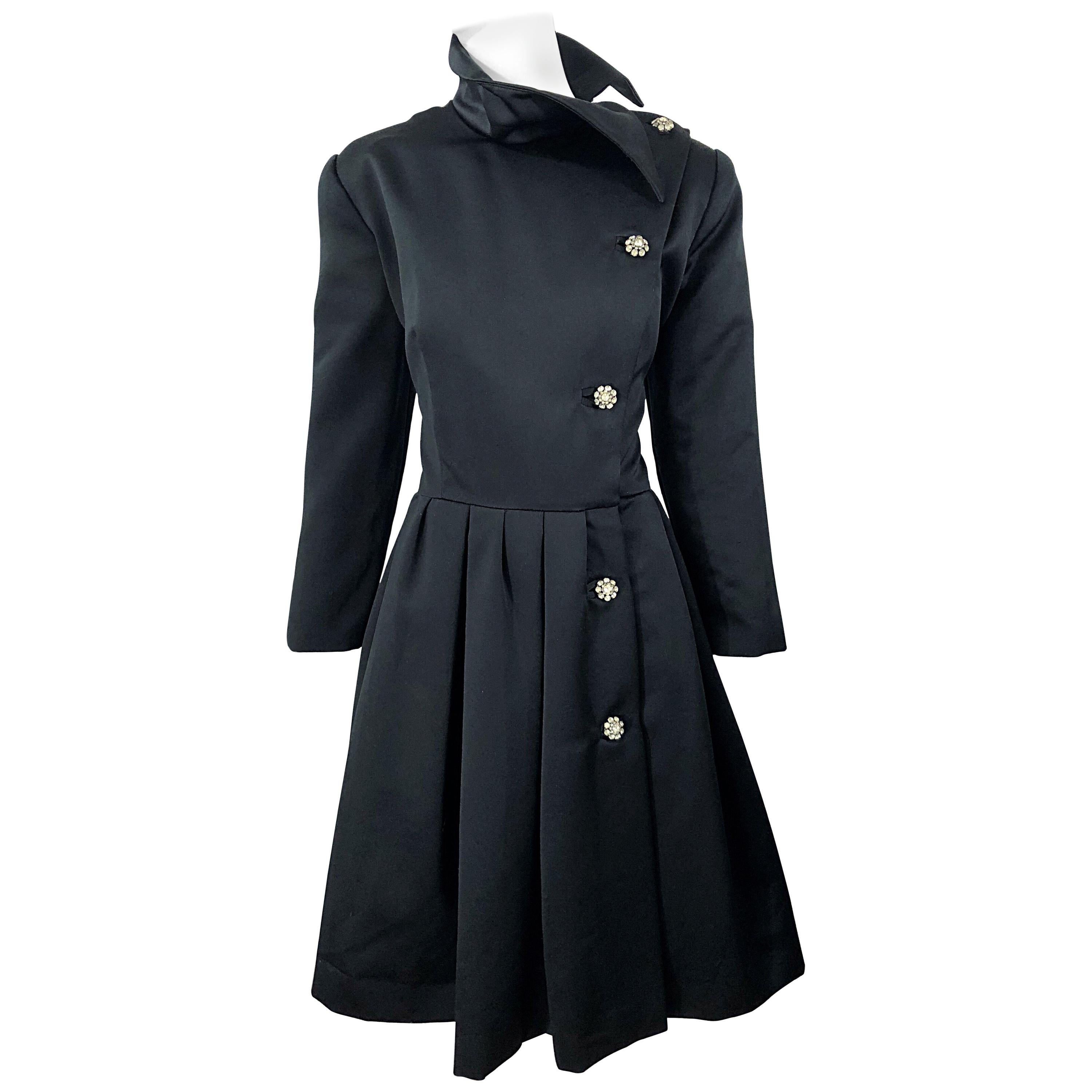 Vintage Victor Costa Avantgarde-Cocktailkleid mit Strasssteinen, Vintage, Größe 12 im Angebot