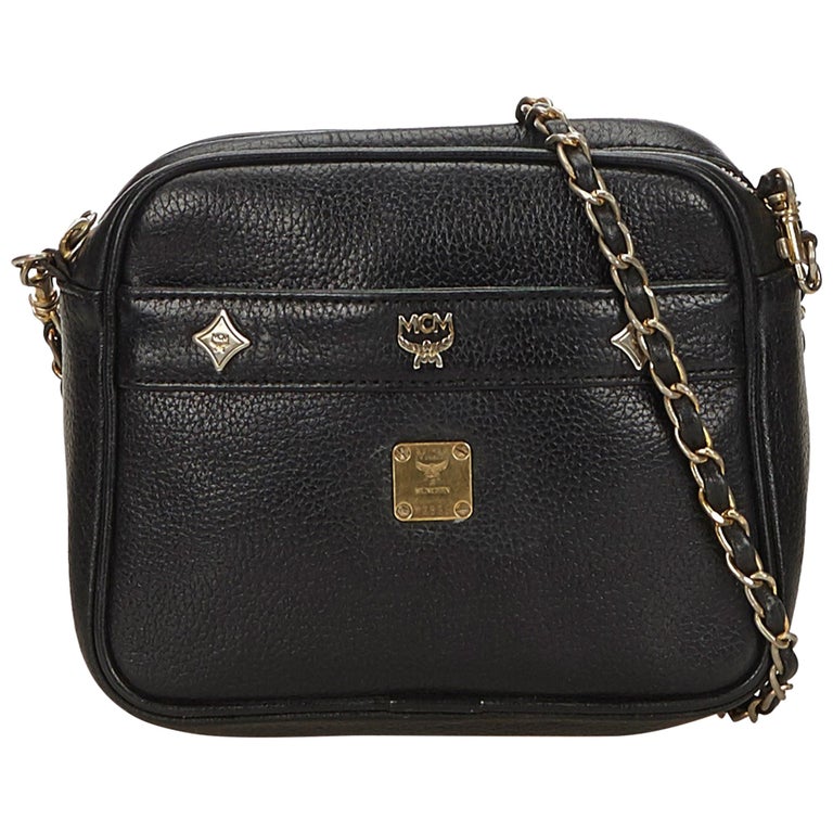 Mcm Black Leather Chain Crossbody Bag For At 1stdibs Mcm Black Leather Chain Crossbody Bag For
