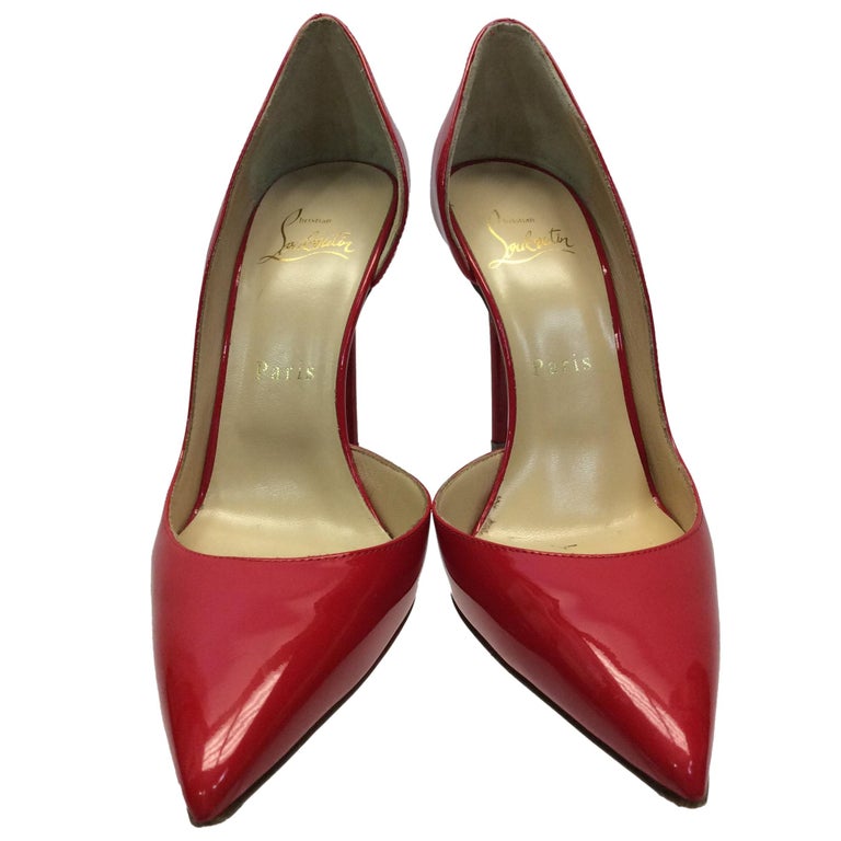 Christian Louboutin Red Patent Leather Heels For Sale at 1stDibs