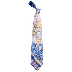 1990S GIANNI VERSACE Pastel Orange, Blue and Purple Baroque Floral Mens ...