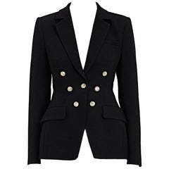 Altuzarra Ward Black Blazer with Gold Fox Buttons - 12