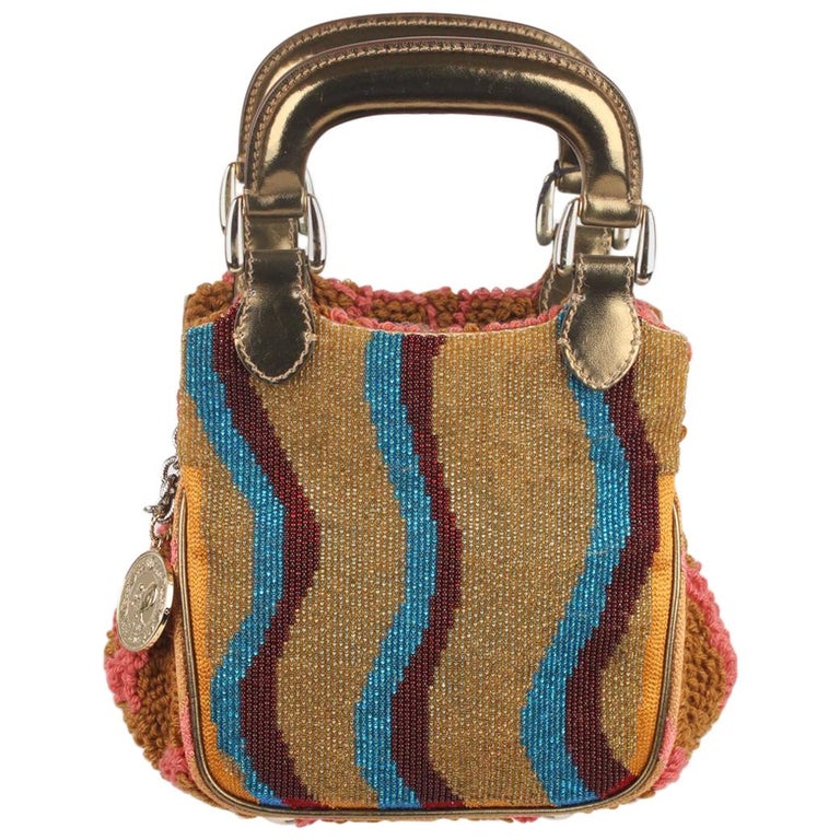 Fendi Multicolor Beaded Small Biancaneve Bag with Chain Strap For Sale ...