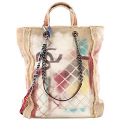 Chanel Art School Oh My Boy Tote Graffiti Canvas