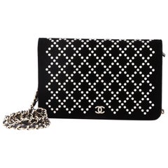Chanel Wallet on Chain Pearl Embellished Velvet 