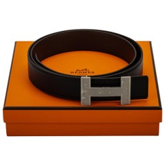 Hermès Reversible Black and Brown H Belt