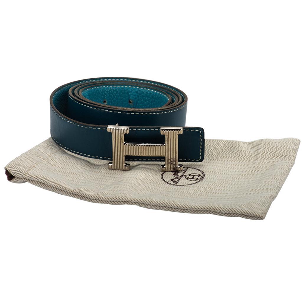 Hermès Blue Jean Tallahasa 105 CM H Belt 