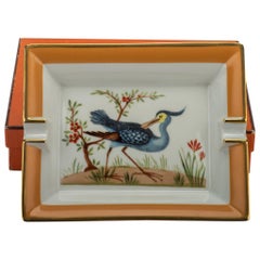 Hermès Blue Bird Porcelaine Ashtray