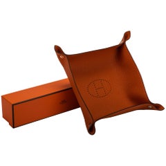 Hermès Orange Clemence Change Tray