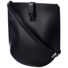Hermes Dark Blue Midnight Silver Tone 2 in 1 Clutch Shoulder Bag