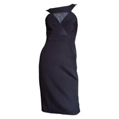 Gucci Bodycon Backless Dress with Net Cut outs