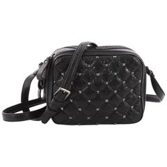 Valentino Rockstud Spike Camera Bag Quilted Leather Mini 