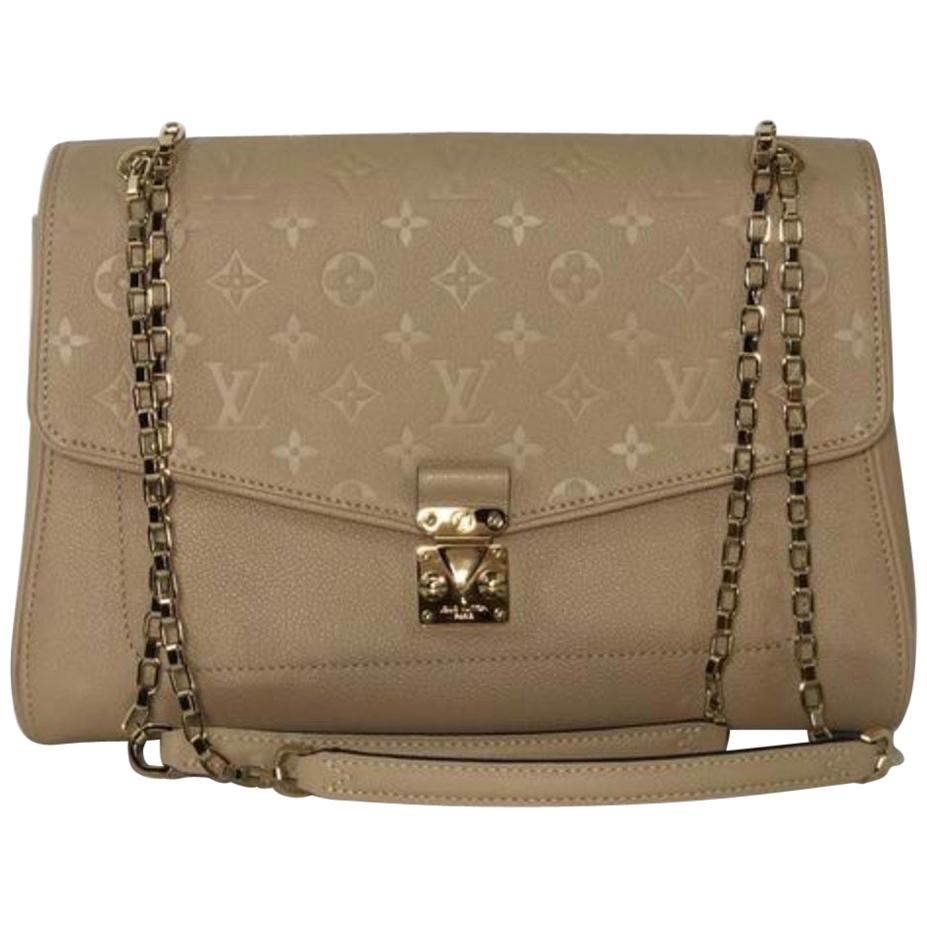 Louis Vuitton Empreinte St Germain MM in Dune Crossbody Shoulder Handbag For Sale