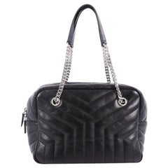 Used Saint Laurent LouLou Bowling Bag Matelasse Chevron Leather Medium