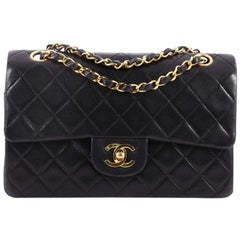 Chanel Vintage Classic Double Flap Bag Quilted Lambskin Small