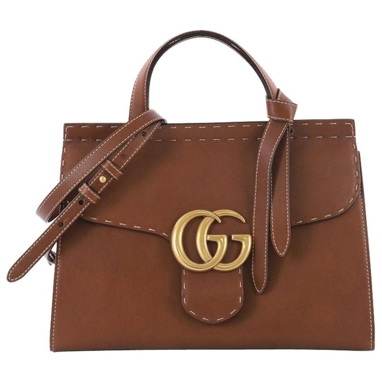 Gucci GG Marmont Top Handle Bag Leather Small at 1stDibs gucci
