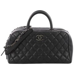 Chanel Coco Handle Bowling Bag Quilted Caviar Medium