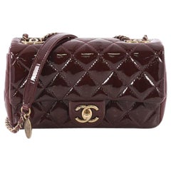 Chanel Eyelet Flap Bag Quilted Patent Small