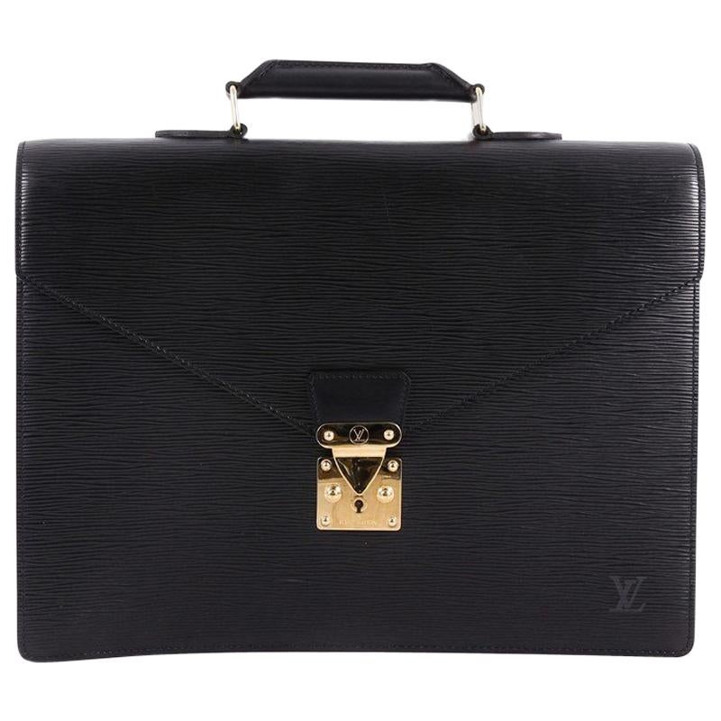 Louis Vuitton Serviette Ambassadeur Handbag Epi Leather