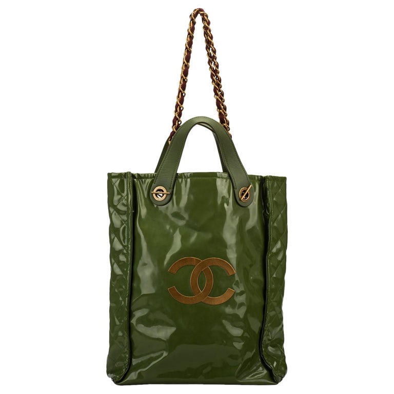 Chanel Limited Edition Green PVC Harrods Handbag at 1stDibs chanel