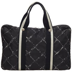 Chanel Black and White Old Travel Line Handbag