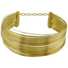 Christian Dior J'Adore Goldfarbene getönte Draht-Choker-Halskette
