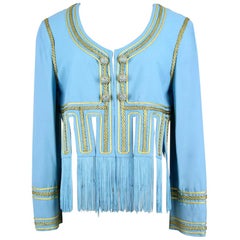 MOSCHINO COUTURE! I Love Venice Blue Jacket from Cruise Me Baby Collection, 1989