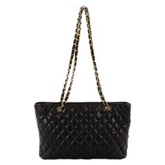 Chanel Vintage CC Charm Tote Quilted Lambskin Large