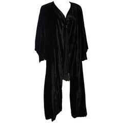 Silk Velvet Vintage Evening Coat