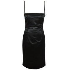 Dolce & Gabbana Midnight-Black Body-Hugging Spandex Built-In Bra Evening Dress