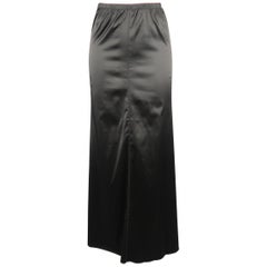 JEAN PAUL GAULTIER Size S Black Lame A Line Maxi Skirt