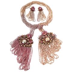 Extraordinary Miriam Haskell Draped Lariat Suite 7