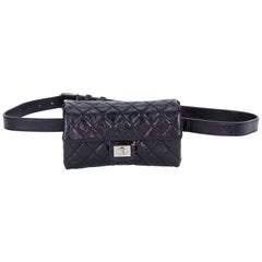 Chanel Black Metallic Reissue Fanny Pack Belt Bag